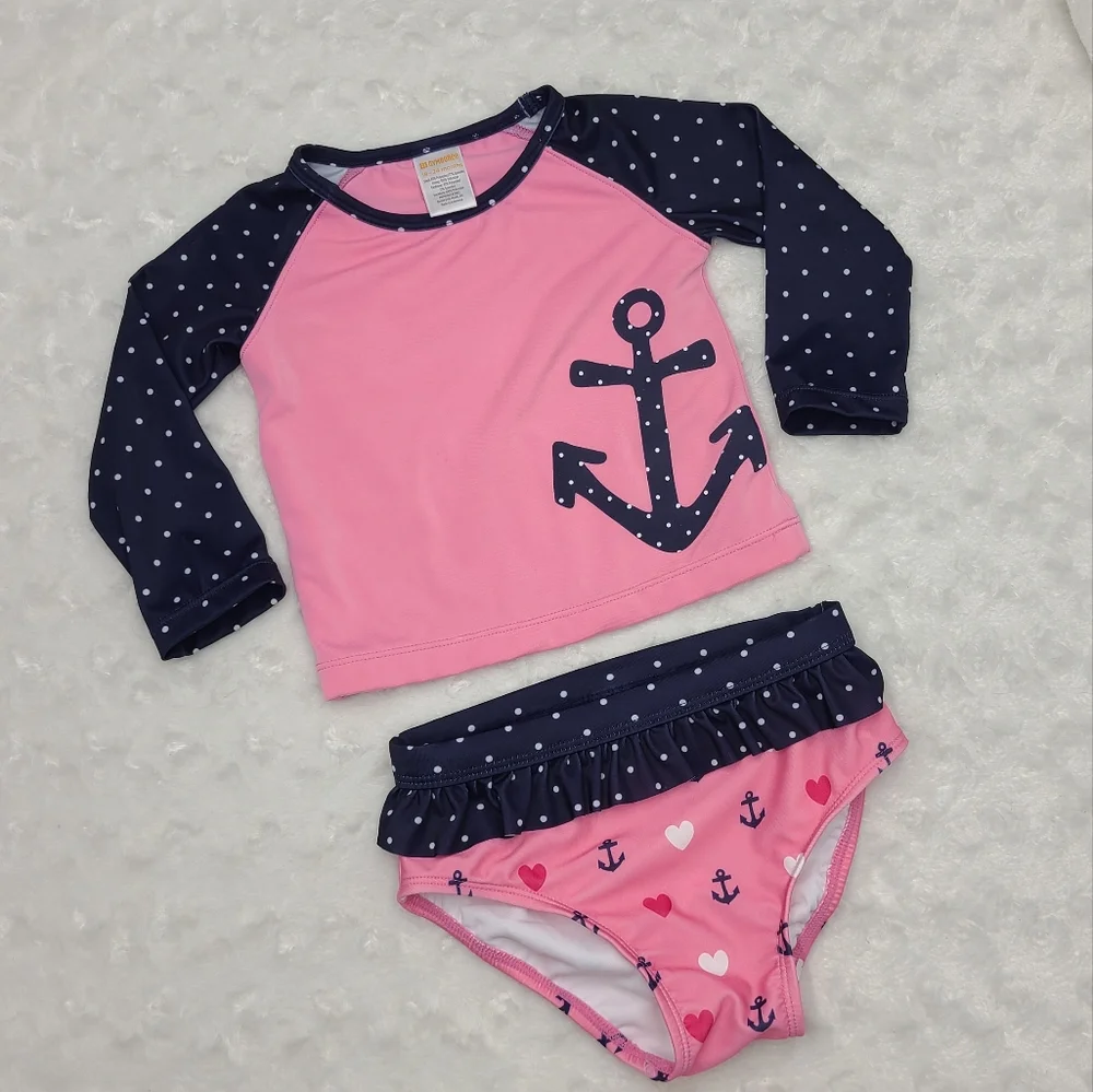 Gymboree nautical rashguard swimsuit size 18-24 months